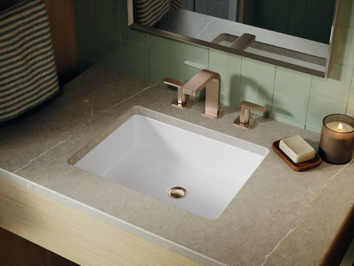KOHLER K-38380-0 Verticyl 19-3/4" Rectangular Undermount Bathroom Sink - White