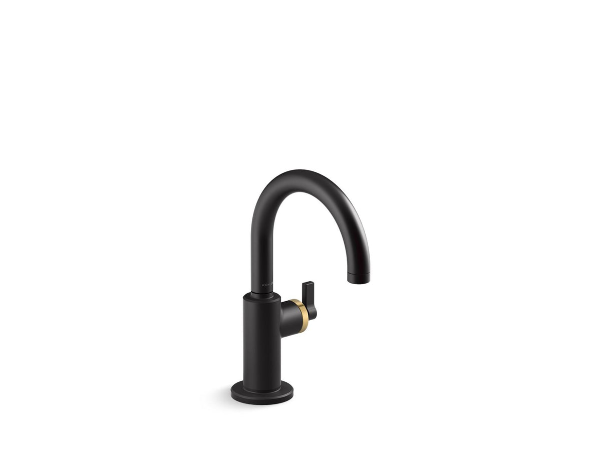 KOHLER K-28676-BMB Billet Beverage Faucet - Matte Black With Brushed Moderne Brass