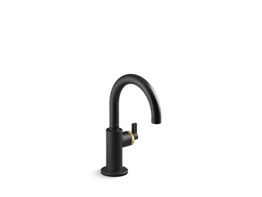 KOHLER K-28676-BMB Billet Beverage faucet - Matte Black with Brushed Moderne Brass