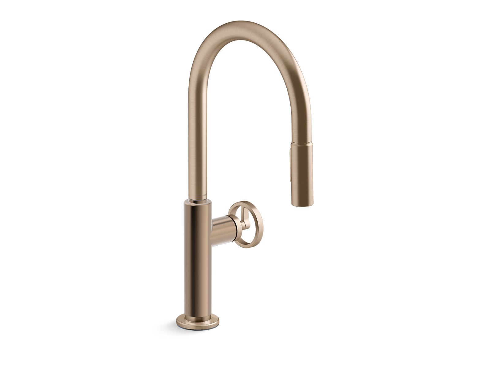 KOHLER K-28669-9-BV Pull-down kitchen sink faucet with two-function sp ...