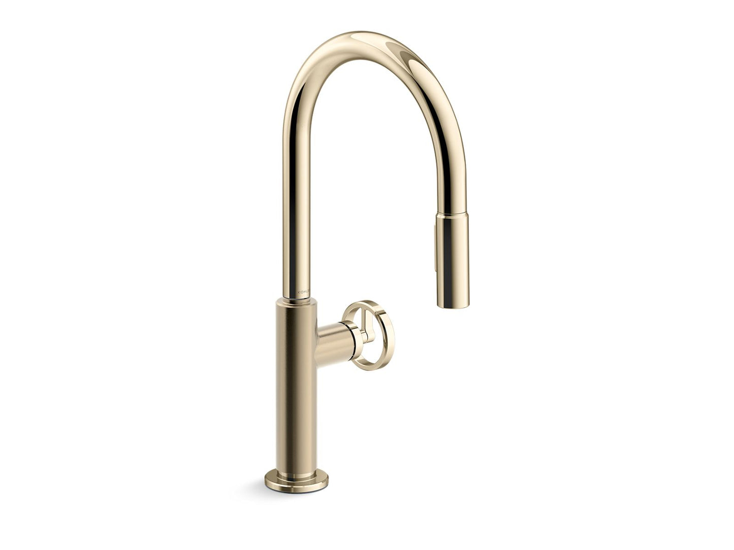KOHLER K-28669-9-AF Pull-down kitchen sink faucet with two-function sprayhead  -  Vibrant French Gold