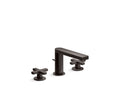 KOHLER K-73060-3-BGP Widespread bathroom sink faucet with Cross handles, 1.2 gpm  -  Brushed Graphite