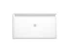 KOHLER K-44166-HW1 Stoneridge 62" X 36" Alcove Shower Base, Center Drain - Honed White