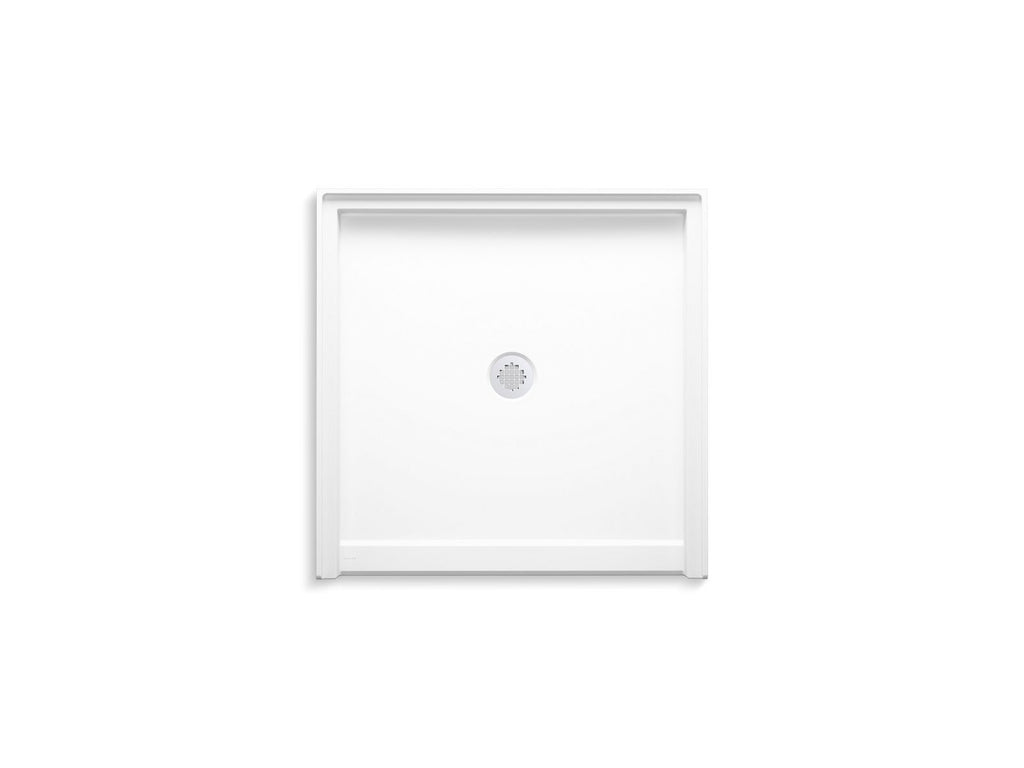 KOHLER K-44163-HW1 Stoneridge 38" X 38" Alcove Shower Base, Center Drain - Honed White