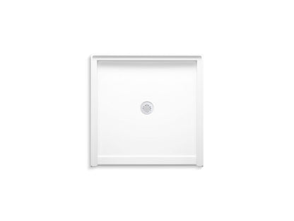 KOHLER K-44163-HW1 Stoneridge 38" x 38" alcove shower base, center drain - Honed White