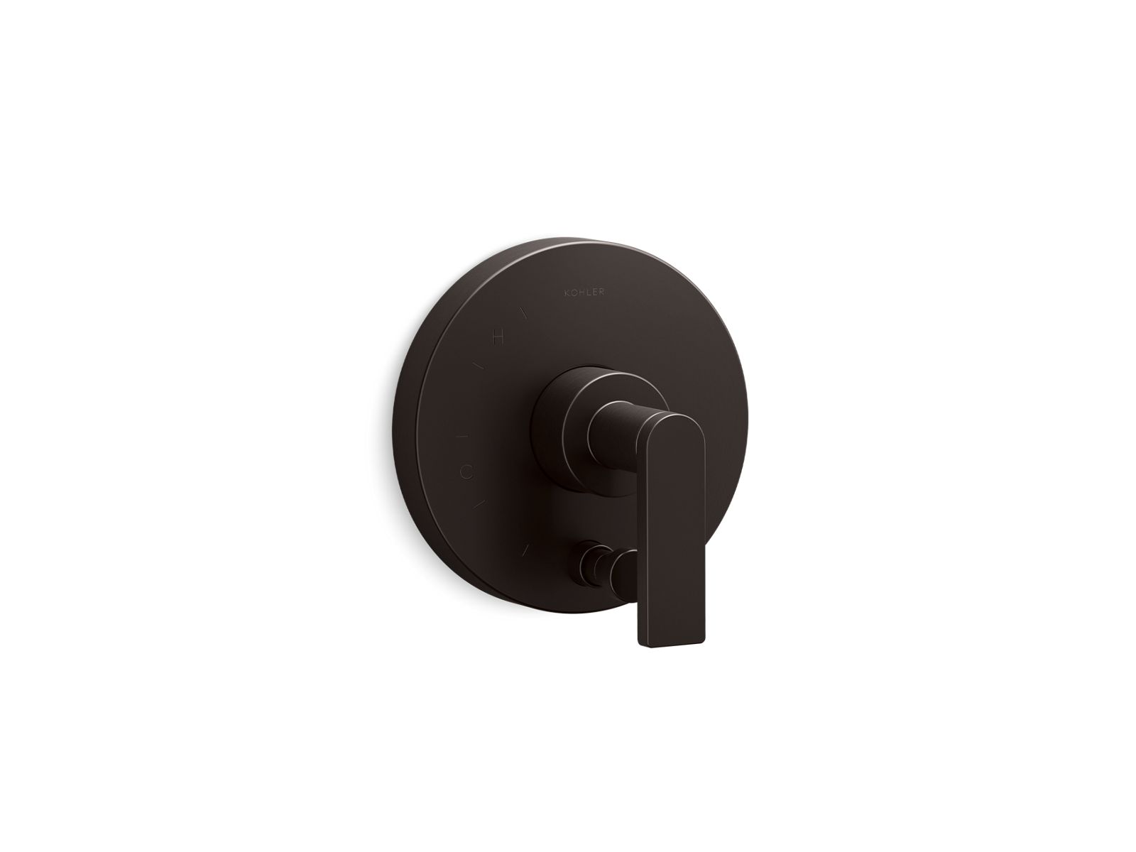 KOHLER K-T73117-4-BGP Rite-Temp valve trim with push-button diverter and lever handle  -  Brushed Graphite