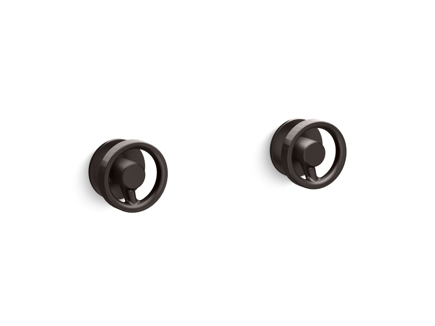 KOHLER K-T77981-9-BGP Wall-mount bathroom sink faucet Industrial handle trim  -  Brushed Graphite