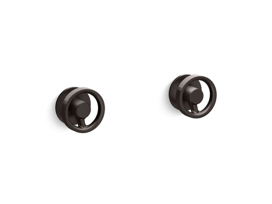 KOHLER K-T77981-9-BGP Wall-mount bathroom sink faucet Industrial handle trim  -  Brushed Graphite