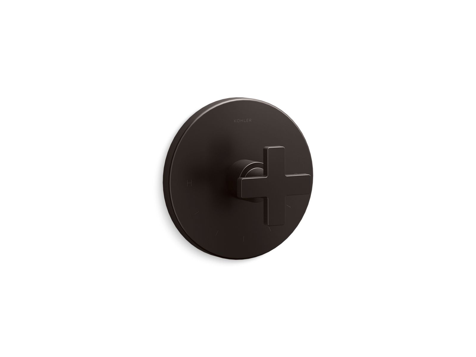 KOHLER K-T73133-3-BGP MasterShower temperature control valve trim with cross handle  -  Brushed Graphite