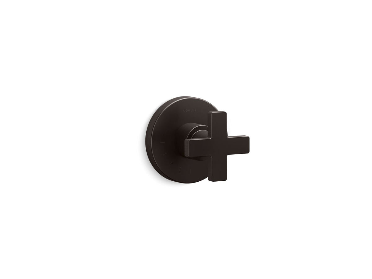 KOHLER K-T73135-3-BGP MasterShower volume control valve trim with cross handle  -  Brushed Graphite