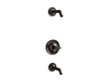 KOHLER K-T14420-3L-BGP Rite-Temp bath and shower trim kit with push-button diverter and cross handle, without showerhead  -  Brushed Graphite