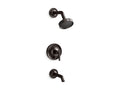 KOHLER K-T14420-4-BGP Rite-Temp bath and shower trim kit with push-button diverter and lever handle, 2.5 gpm  -  Brushed Graphite