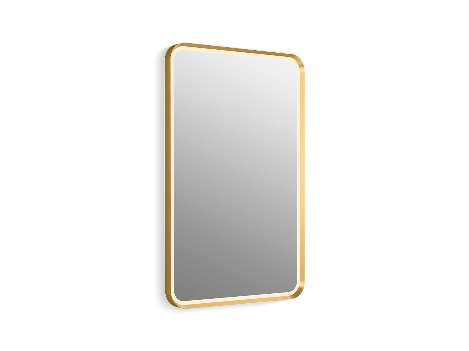 KOHLER K-38023-DLM-BGL Essential Ultrabright 22" x 34" rectangular lighted framed mirror - Moderne Brushed Gold