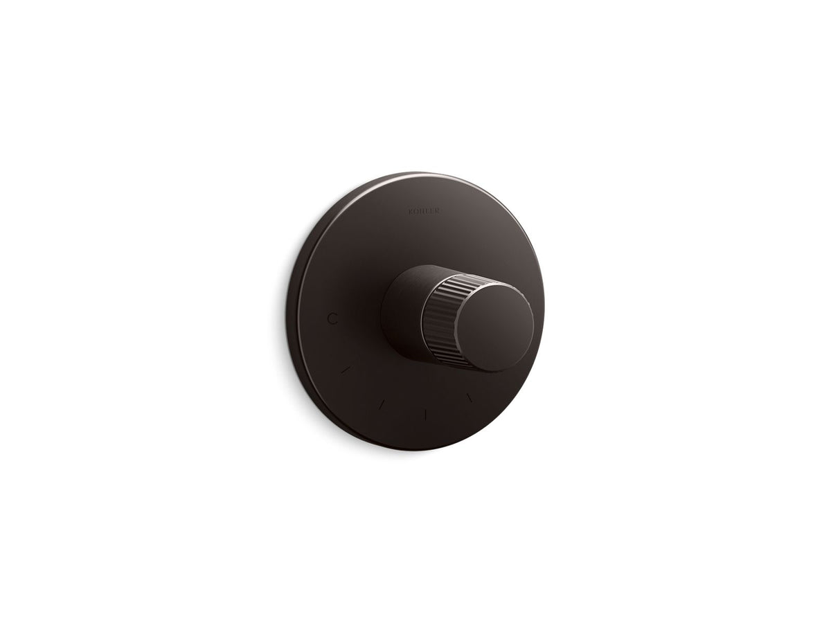 KOHLER K-T78027-8-BGP MasterShower temperature control valve trim with Oyl handle  -  Brushed Graphite