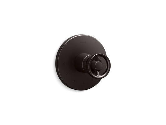 KOHLER K-T78027-9-BGP MasterShower temperature control valve trim with Industrial handle  -  Brushed Graphite