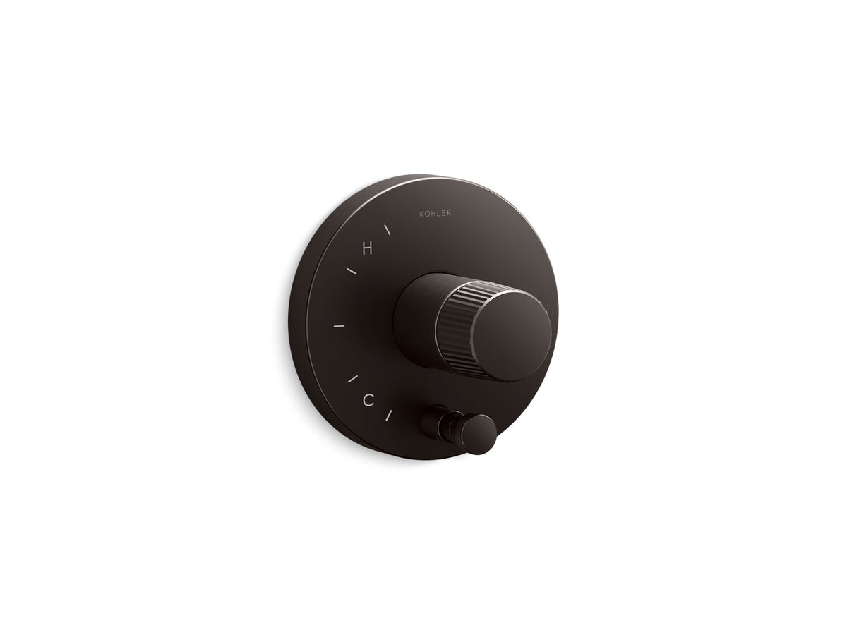 KOHLER K-T78016-8-BGP Rite-Temp valve trim with Oyl handle and diverter  -  Brushed Graphite