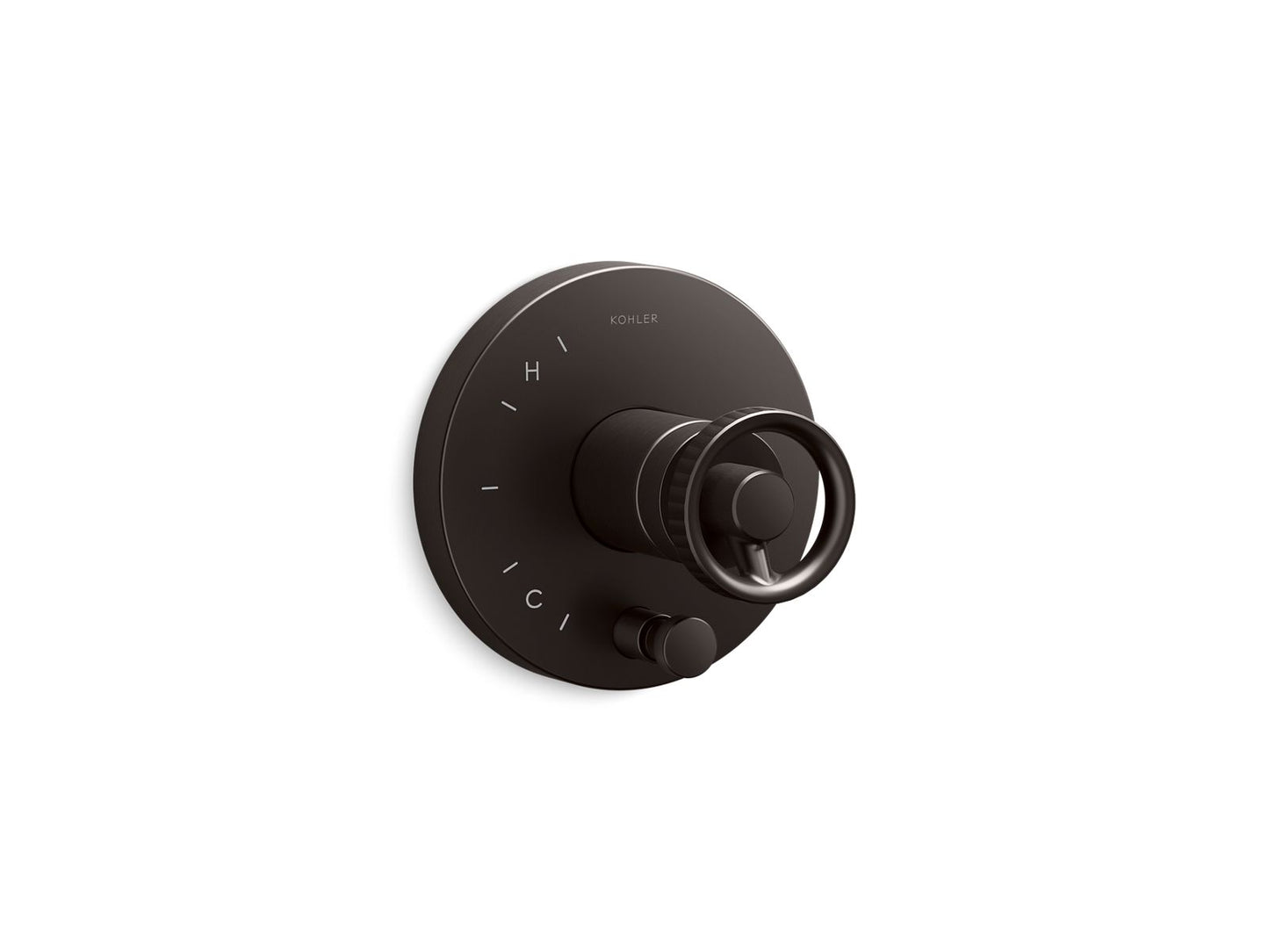 KOHLER K-T78016-9-BGP Rite-Temp valve trim with Industrial handle and diverter  -  Brushed Graphite