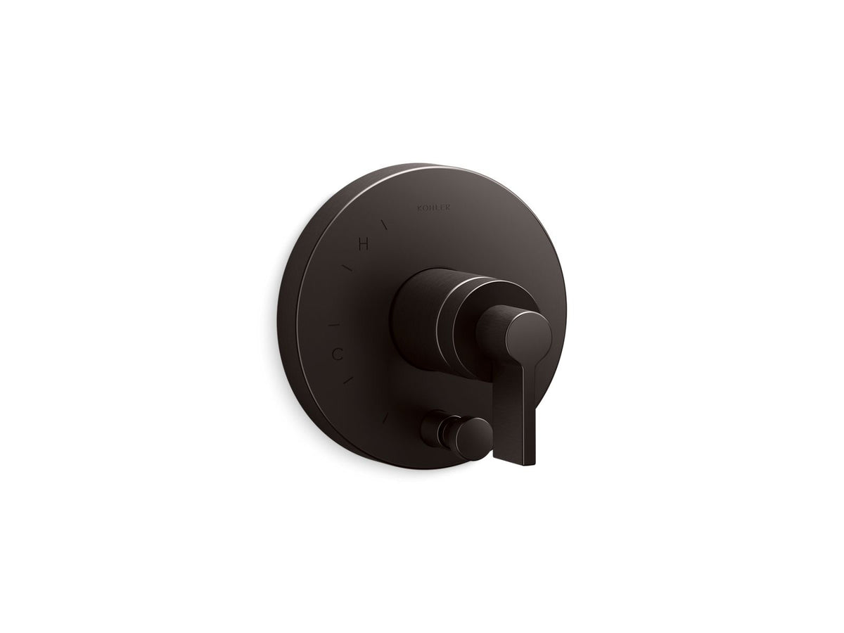 KOHLER K-T78016-4-BGP Rite-Temp valve trim with Lever handle and diverter  -  Brushed Graphite