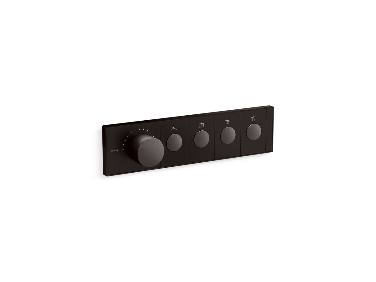 KOHLER K-26348-9-BGP Four-outlet recessed mechanical thermostatic valve control  -  Brushed Graphite