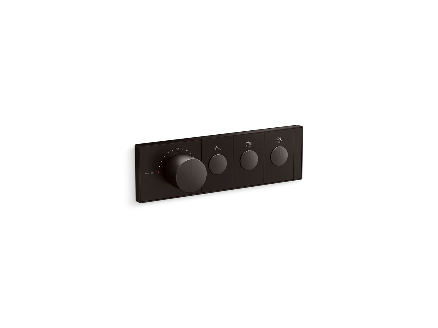 KOHLER K-26347-9-BGP Three-outlet recessed mechanical thermostatic valve control  -  Brushed Graphite