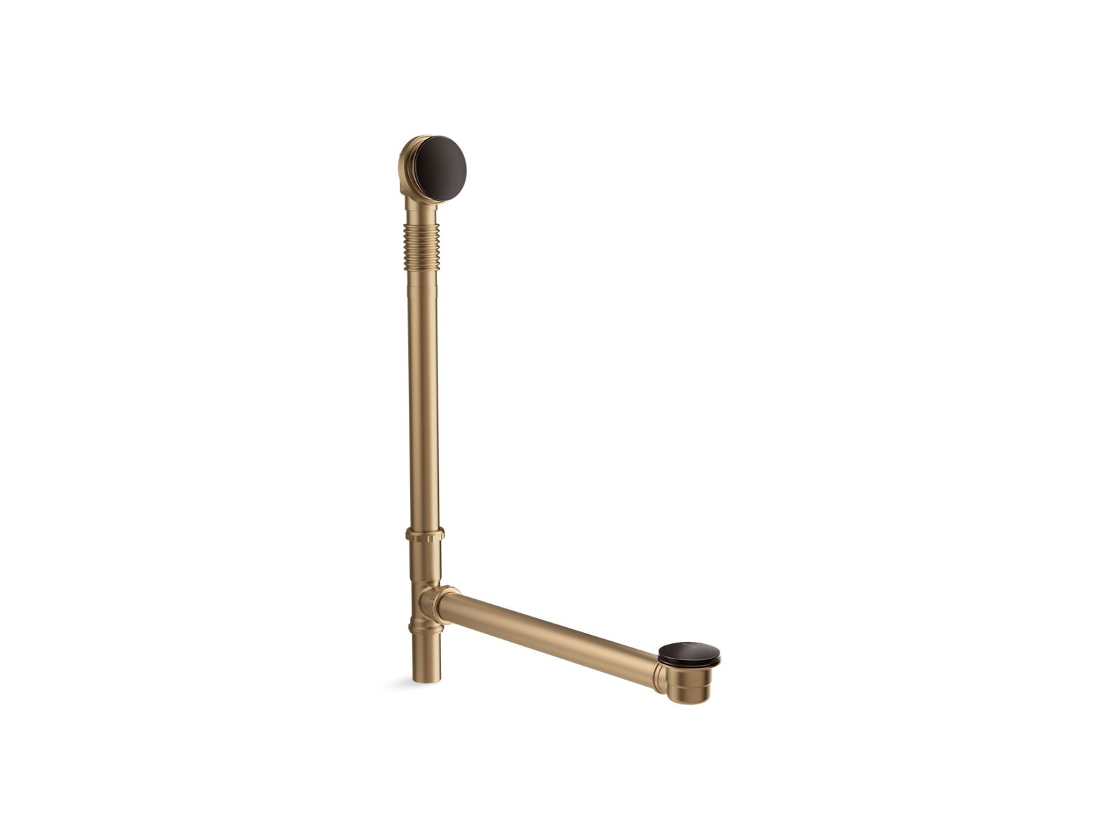 KOHLER K-7265-BGP Brass toe tap bath drain  -  Brushed Graphite