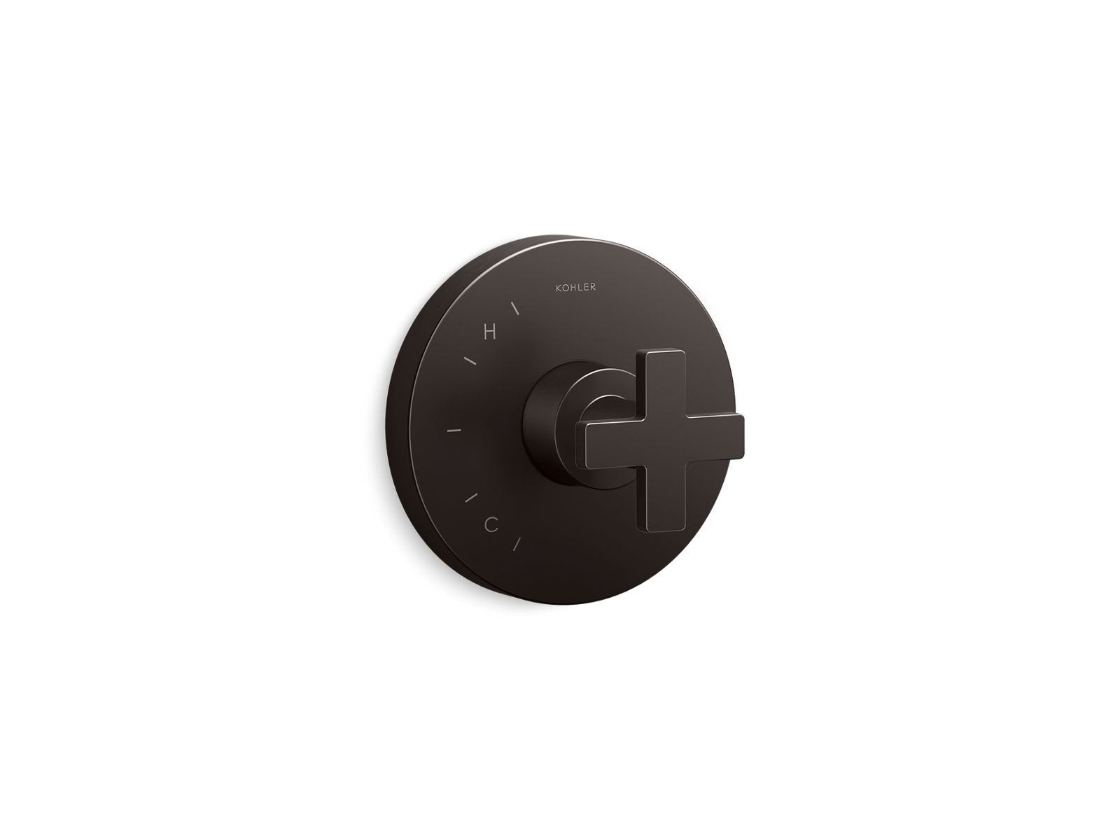 KOHLER K-TS73115-3-BGP Rite-Temp valve trim with cross handle  -  Brushed Graphite
