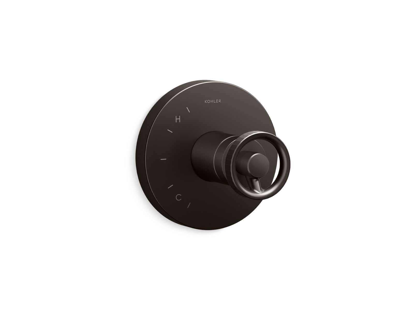 KOHLER K-TS78015-9-BGP Rite-Temp valve trim with Industrial handle  -  Brushed Graphite
