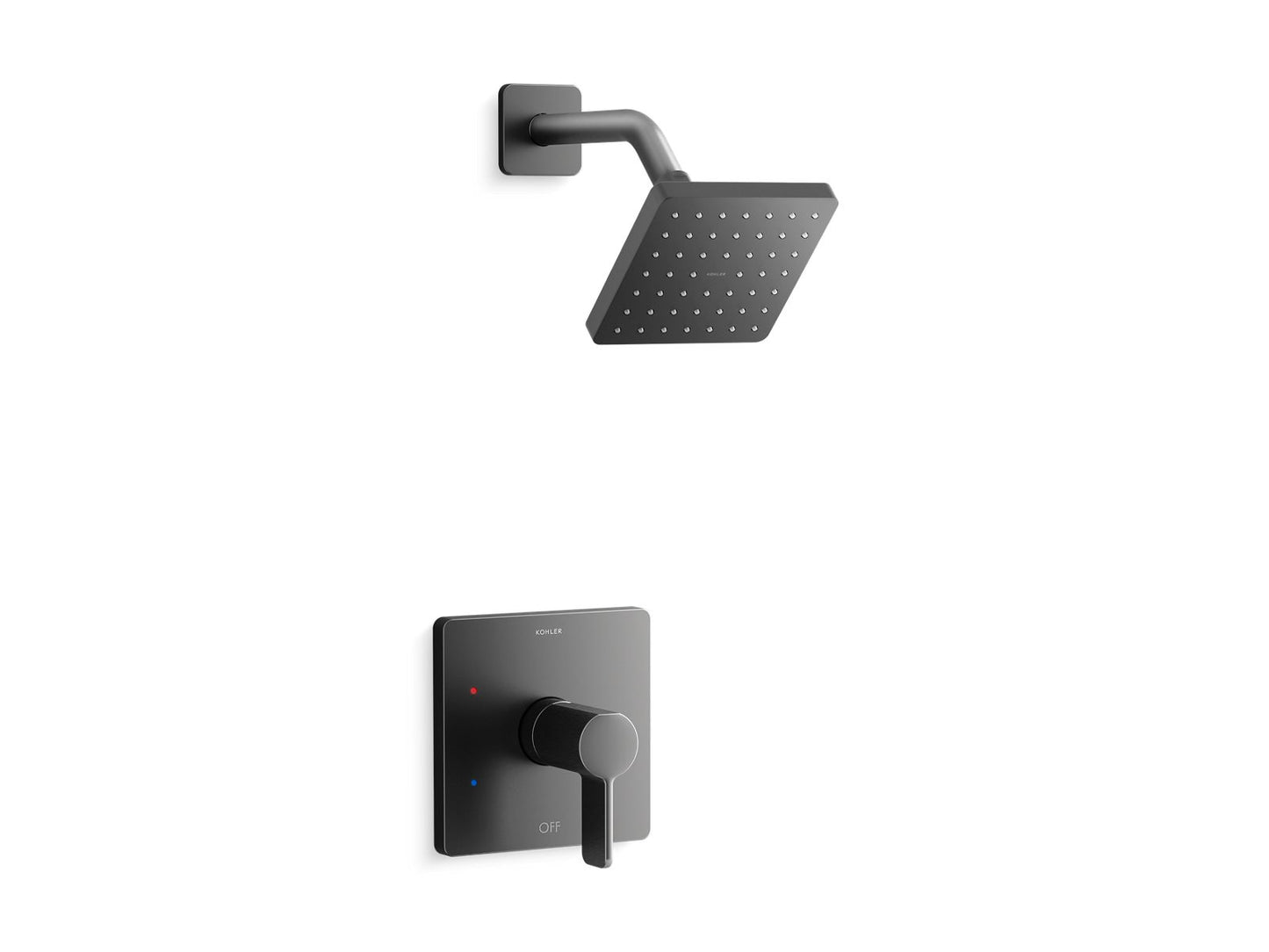 KOHLER K-TS23503-4-BGP Parallel Rite-Temp shower trim kit, 2.5 gpm  -  Vibrant Brushed Graphite