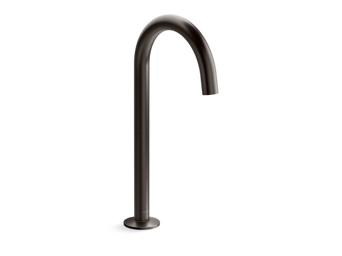 KOHLER K-77965-BGP Bathroom sink faucet spout with Tube design, 1.2 gpm  -  Brushed Graphite