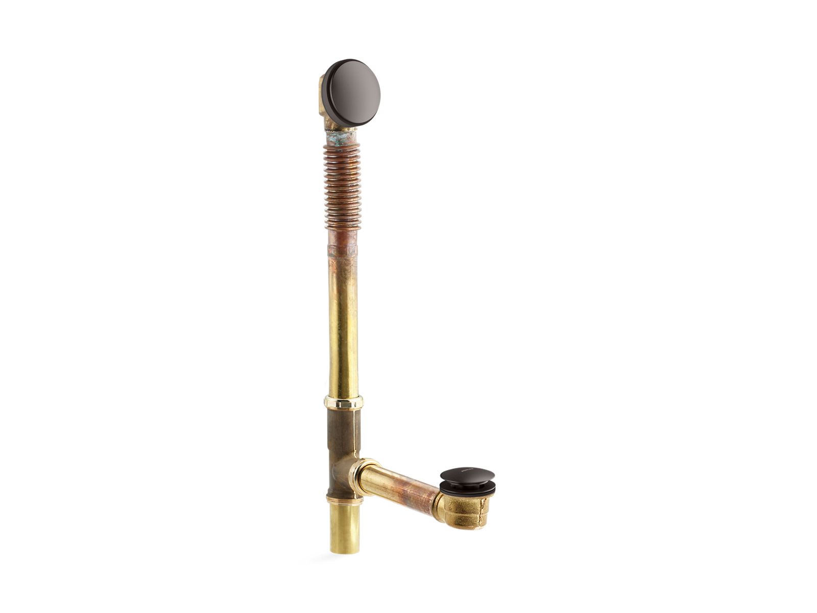 KOHLER K-7259-BGP Brass toe tap bath drain  -  Brushed Graphite