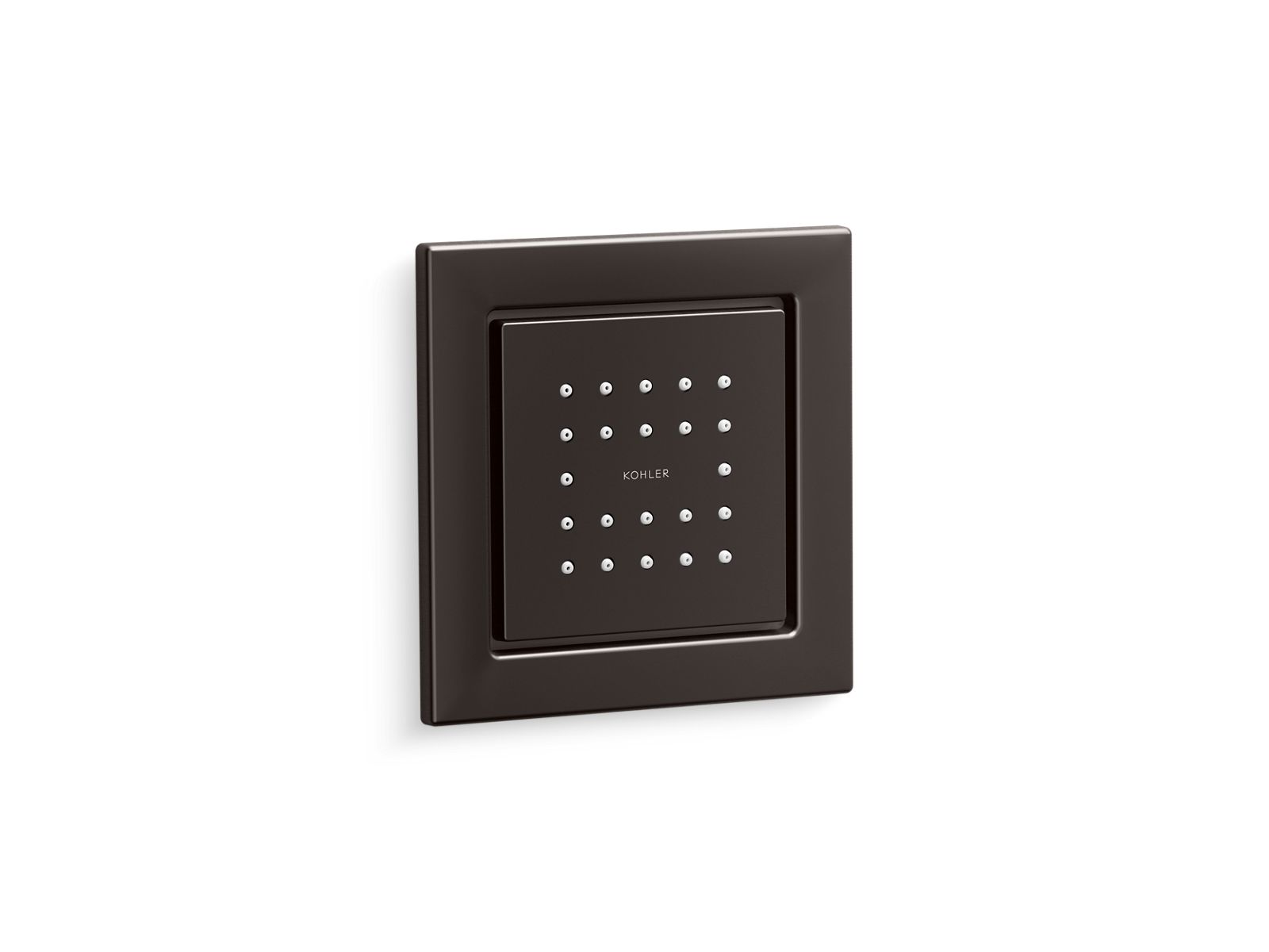 KOHLER K-8003-BGP Square 22-nozzle single-function body spray, 2.5 gpm  -  Brushed Graphite