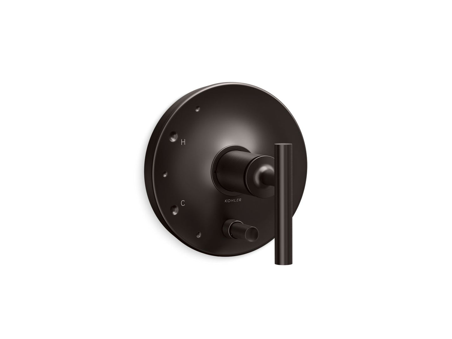 KOHLER K-T14501-4-BGP Rite-Temp valve trim with push-button diverter and lever handle  -  Brushed Graphite
