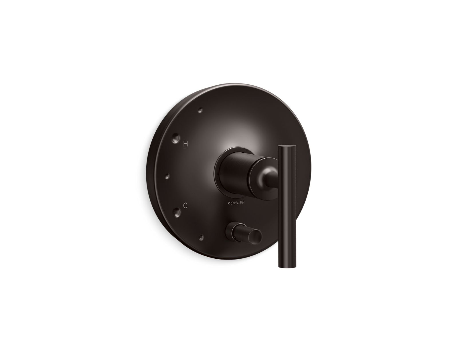 KOHLER K-T14501-4-BGP Rite-Temp valve trim with push-button diverter and lever handle  -  Brushed Graphite