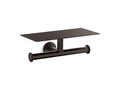 KOHLER K-78384-BGP Covered double toilet paper holder  -  Brushed Graphite