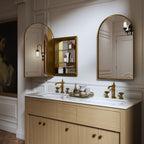 KOHLER K-36540-BGL Verdera 20" X 34" Arched Framed Medicine Cabinet, Left-Hinged - Moderne Brushed Gold