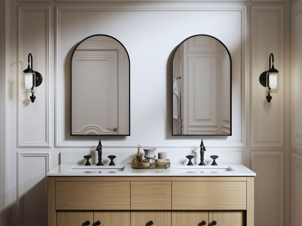 KOHLER K-36540-BGL Verdera 20" X 34" Arched Framed Medicine Cabinet, Left-Hinged - Moderne Brushed Gold