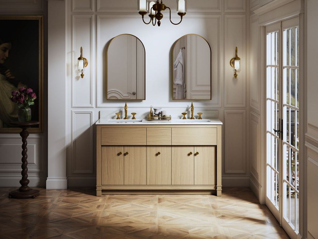 KOHLER K-36540-BGL Verdera 20" X 34" Arched Framed Medicine Cabinet, Left-Hinged - Moderne Brushed Gold