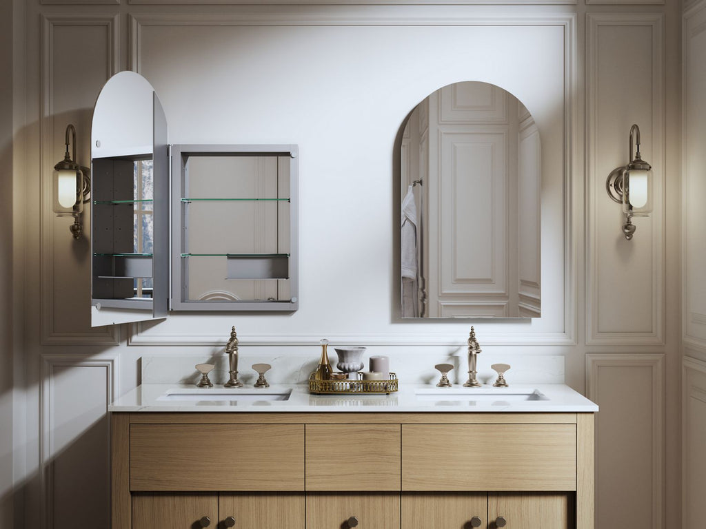 KOHLER K-36540-NFC-NA Verdera 20" X 34" Arched Medicine Cabinet, Left-Hinged