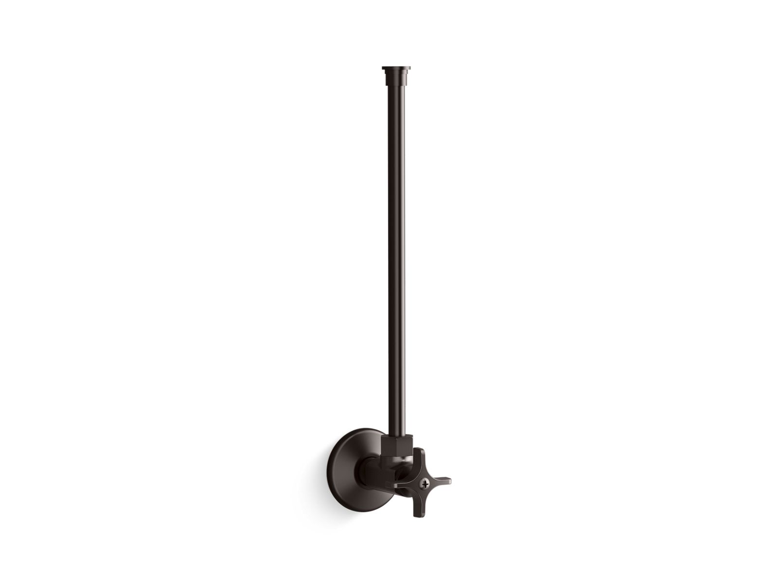 KOHLER K-7638-BGP 1/2" NPT angle supply with stop with cross handle and annealed vertical tube  -  Brushed Graphite