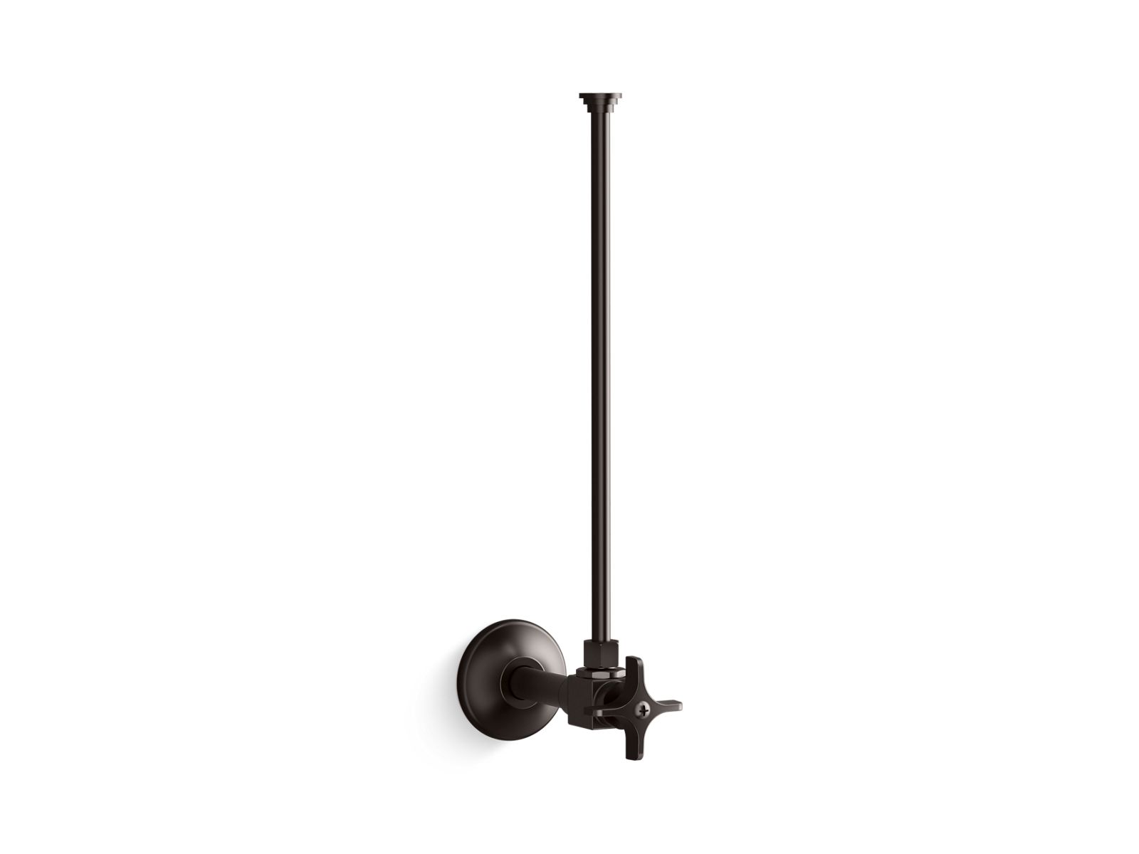 KOHLER K-7637-BGP 3/8" NPT angle supply with stop and annealed vertical tube  -  Brushed Graphite