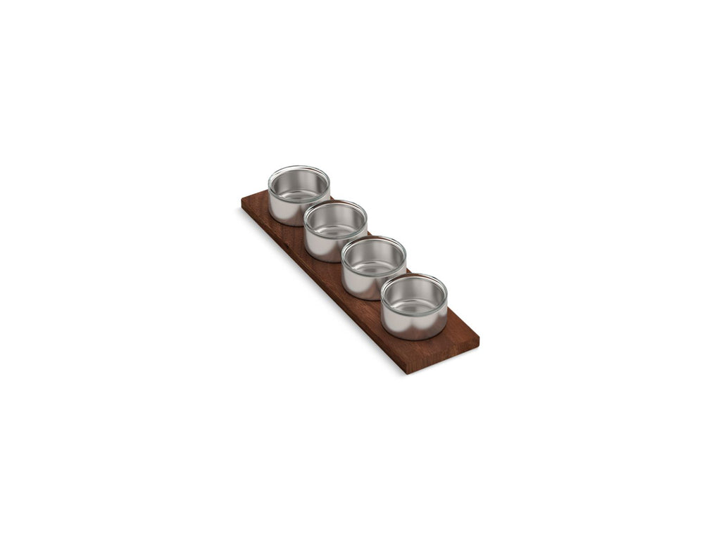 KOHLER K-37915-WAL-NA Synthos Four-Piece Workstation Sink Garnish Bowl Set