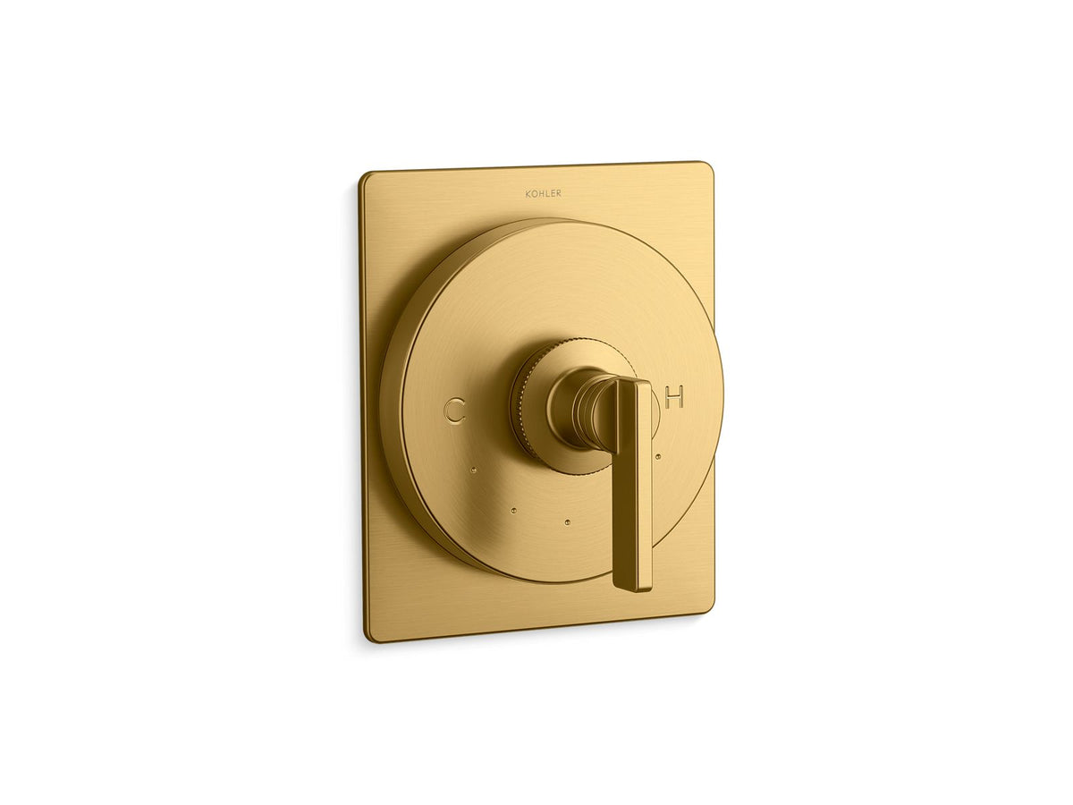 KOHLER K-T38269-4-2MB Castia by Studio McGee MasterShower temperature control valve trim with lever handle - Vibrant Brushed Moderne Brass
