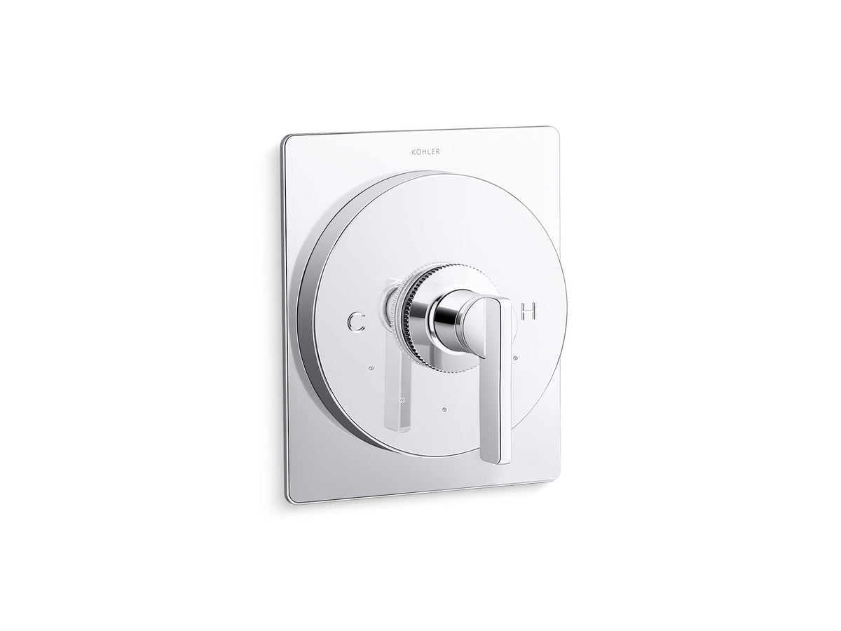 KOHLER K-T38269-4-CP Castia by Studio McGee MasterShower temperature control valve trim with lever handle - Polished Chrome