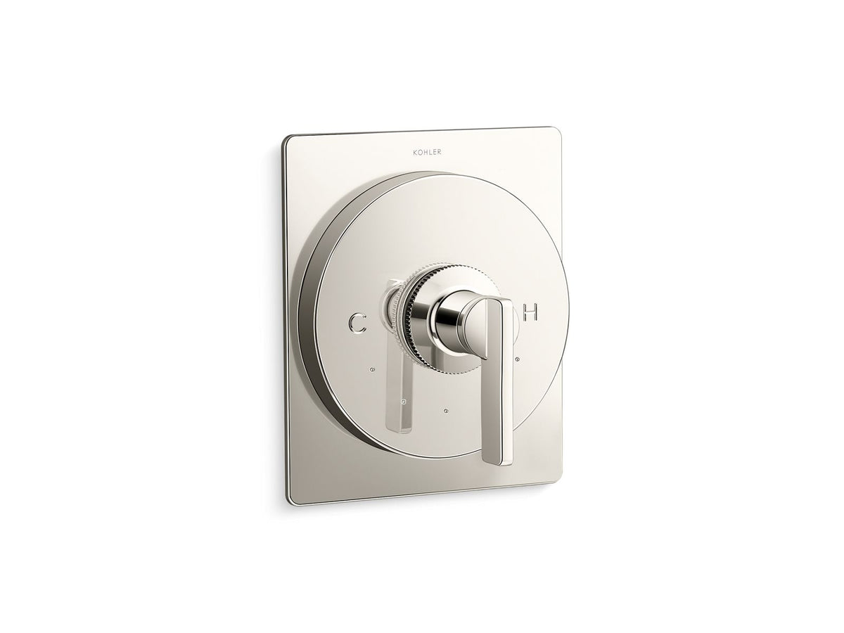 KOHLER K-T38269-4-SN Castia by Studio McGee MasterShower temperature control valve trim with lever handle - Vibrant Polished Nickel