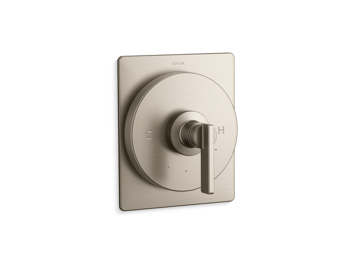 KOHLER K-T38269-4-BN Castia by Studio McGee MasterShower temperature control valve trim with lever handle - Vibrant Brushed Nickel