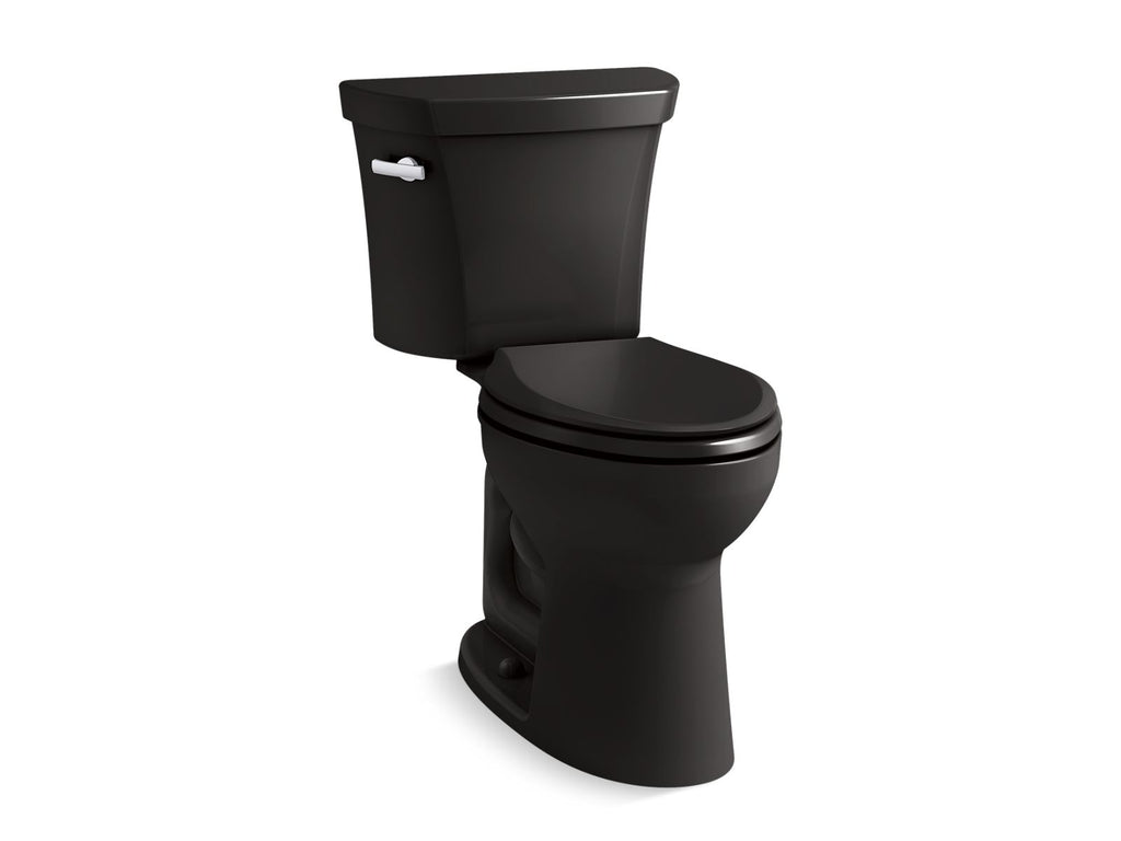 KOHLER K-44298-7 Highline Two-Piece Elongated Toilet, 1.0 Gpf - Black Black