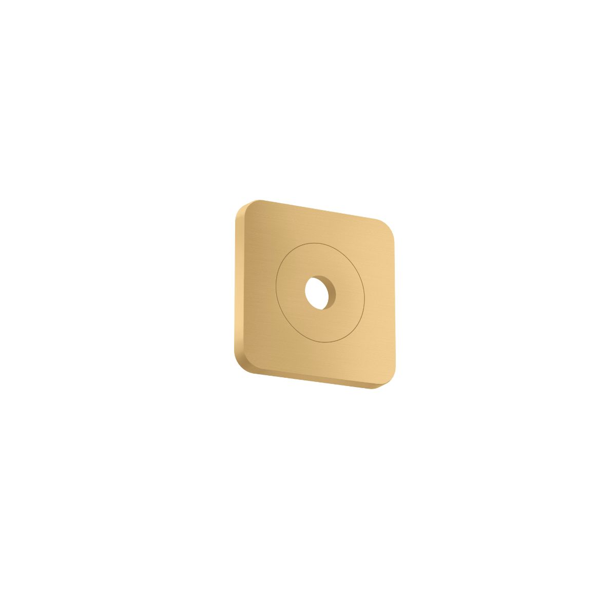 AXOR Citterio C Wall Plate SoftSquare 5" x 5" in Brushed Gold Optic