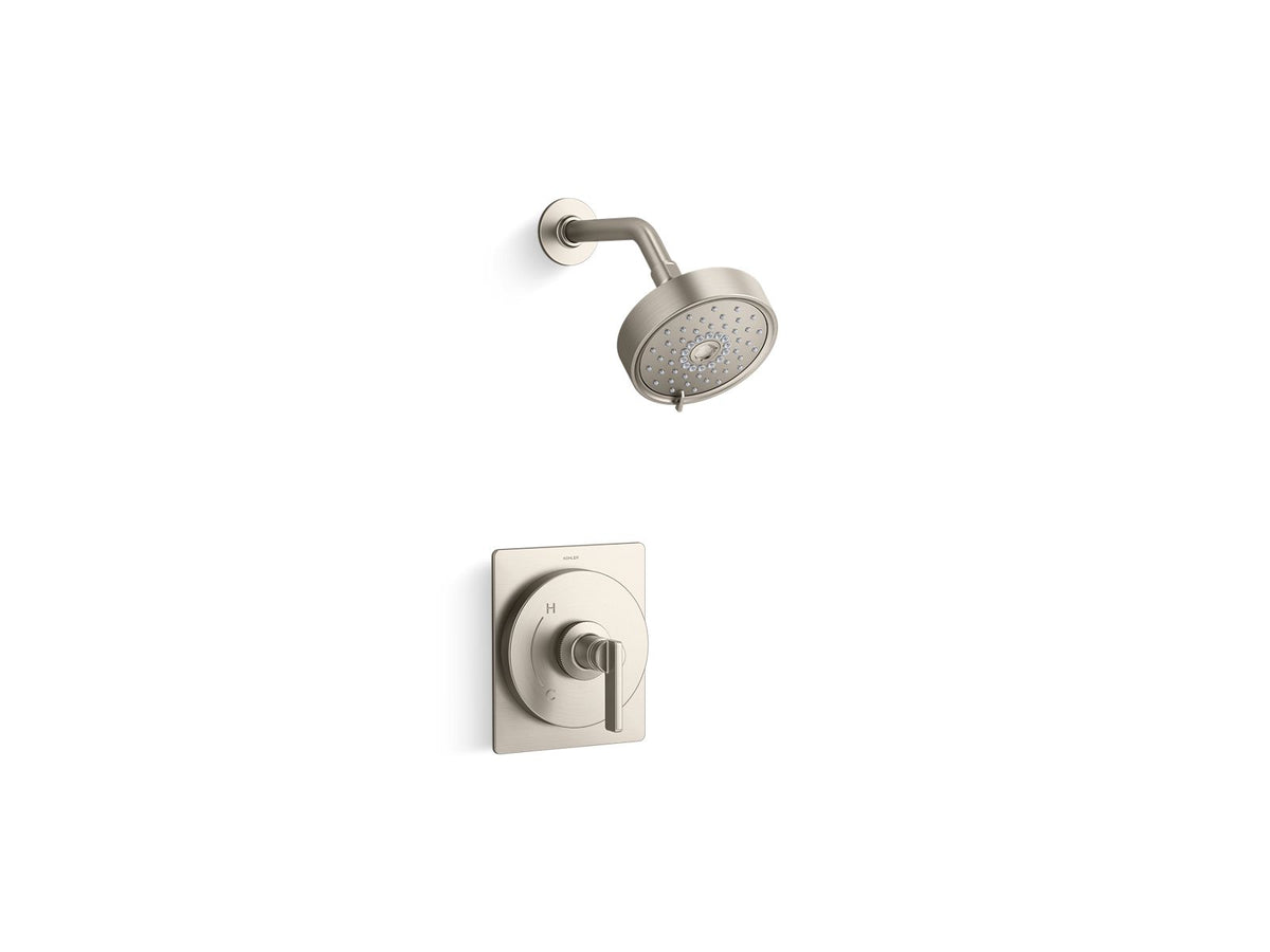 KOHLER K-TS38264-4Y-BN Castia by Studio McGee Rite-Temp shower trim kit, 2.5 gpm - Vibrant Brushed Nickel