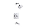 KOHLER K-TS38265-4Y-CP Castia by Studio McGee Rite-Temp bath and shower trim kit, 2.5 gpm - Polished Chrome