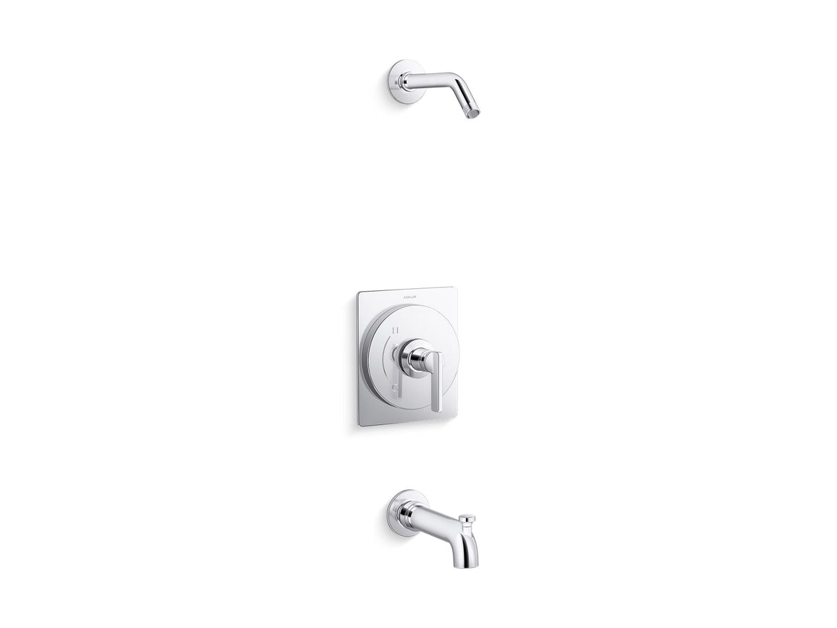 KOHLER K-TLS38265-4-CP Castia by Studio McGee Rite-Temp bath and shower trim kit, without showerhead - Polished Chrome